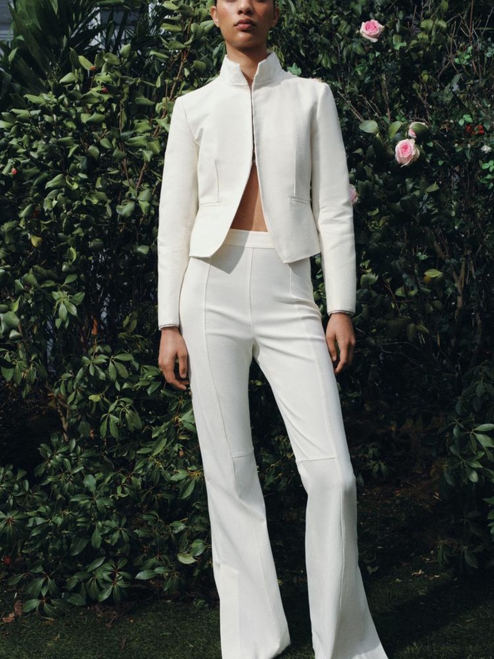 Zara Ivory Tailored Blazer